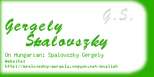 gergely spalovszky business card